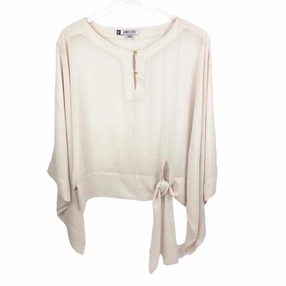 Jennifer Lopez Dolman Sheer Blouse Small